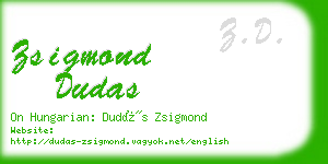 zsigmond dudas business card